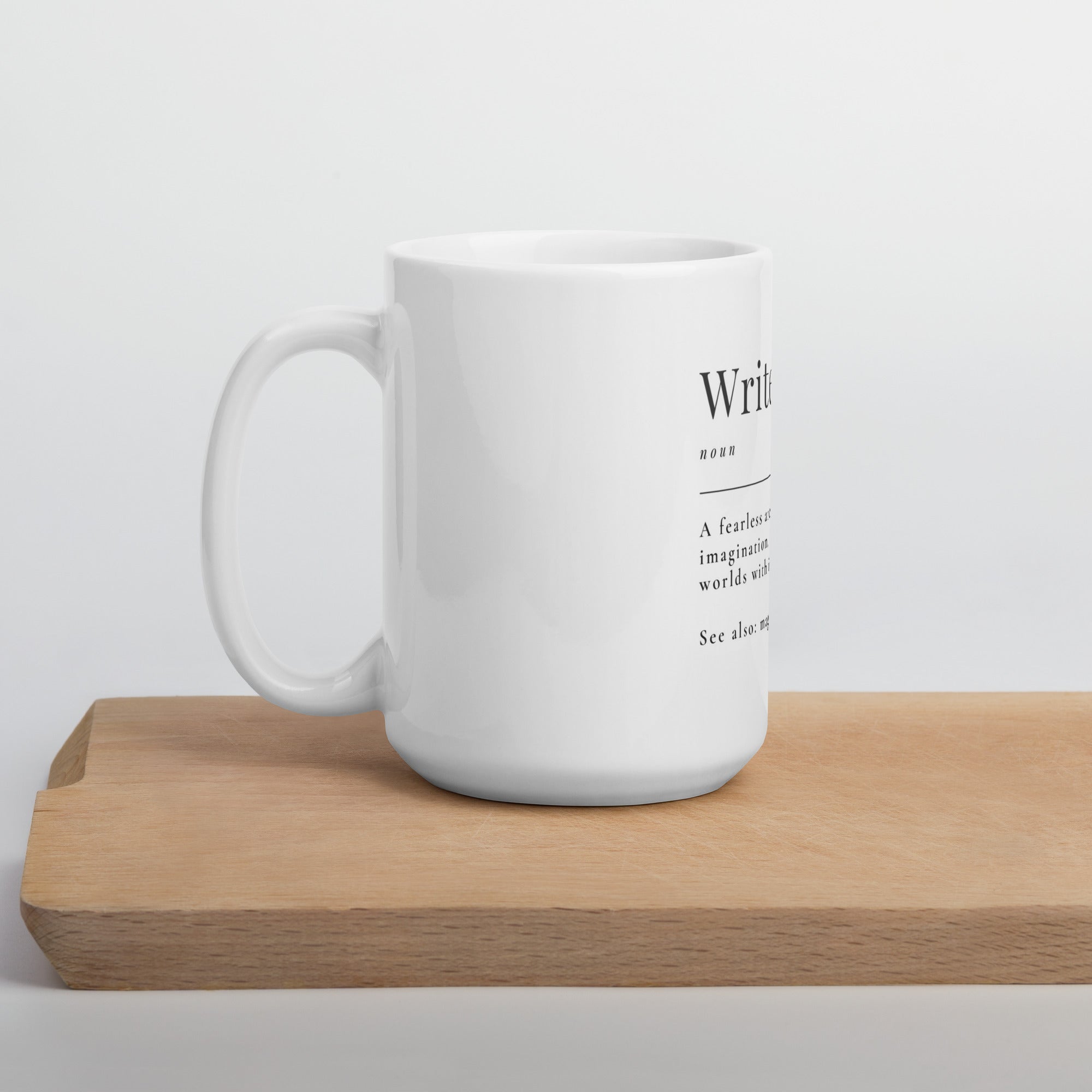 Writer Defintion: glossy mug